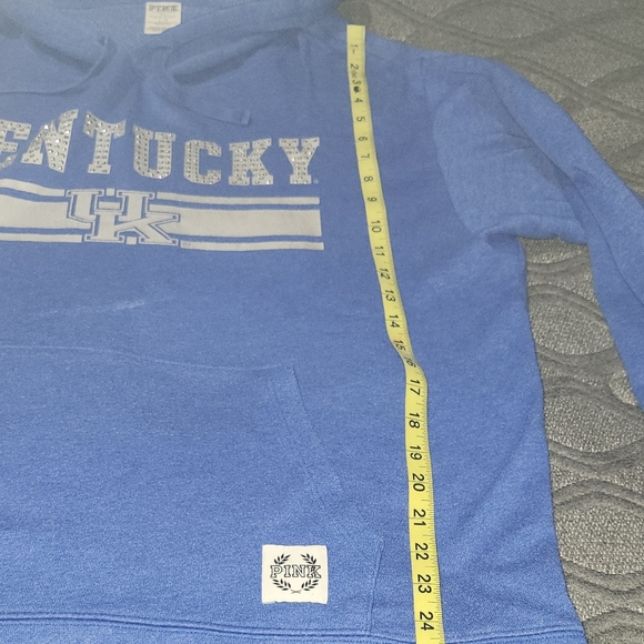 VICTORIA'S SECRET PINK KENTUCKY WILDCATS HOODIE SIZE LARGE BLING PULLOVER - Picture 7 of 12